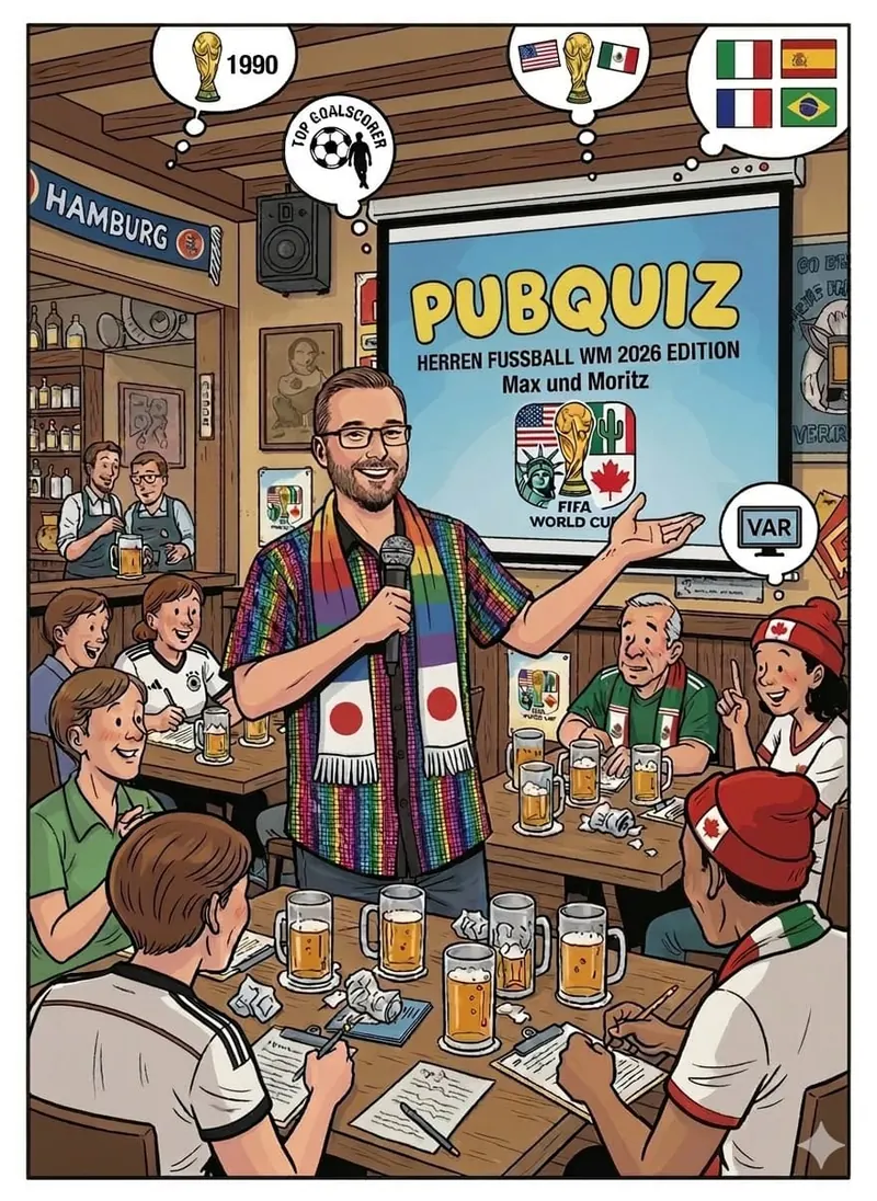 Plakat zum Kneipenquiz im Max & Moritz